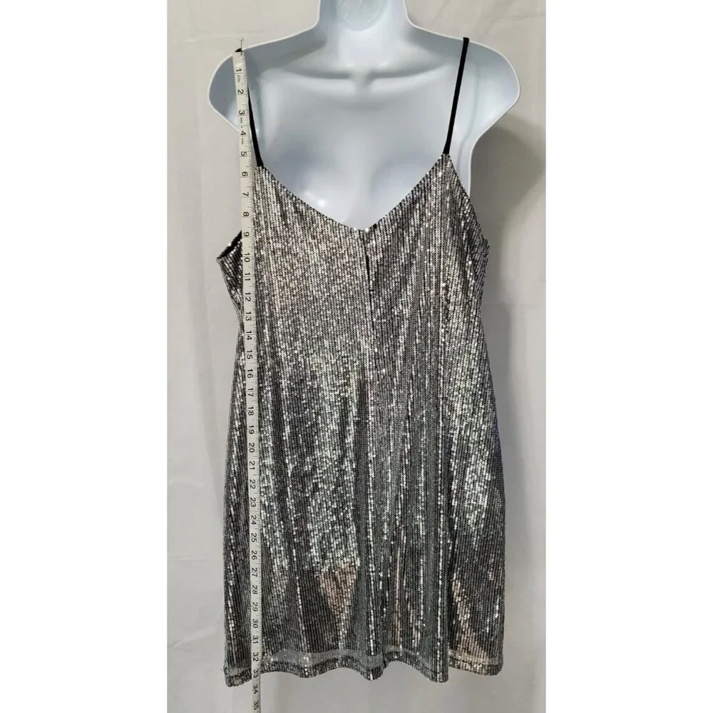 Wild Fable Sequin sleeveless mini party dress L Bling Sparkly Swiftie Y2K - Picture 12 of 12